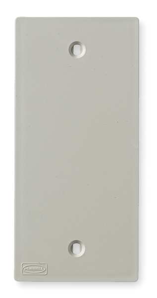 Hubbell 1 Gang Low Profile Blank KP Faceplate - 1-gang - Office White