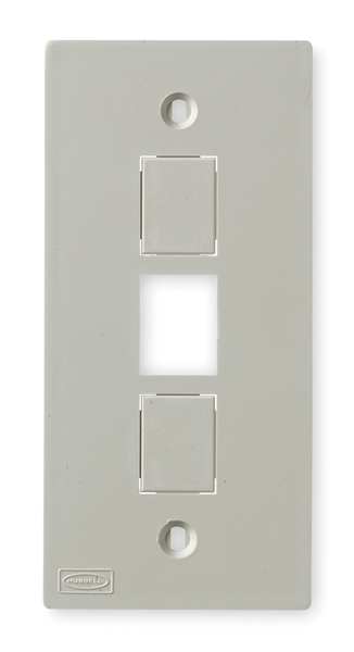 Three-Jack Faceplate, White, PVC, Plates