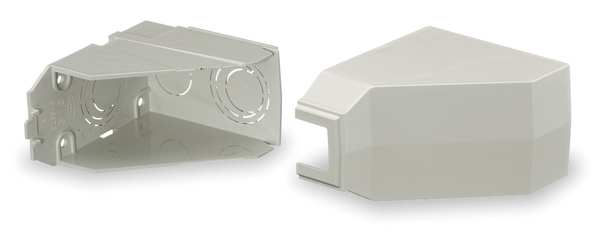 Ceiling Adapter, White, PVC, Lan-Trak