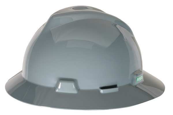 Full Brim Hard Hat, Type 1, Class E, Ratchet (4-Point), Gray