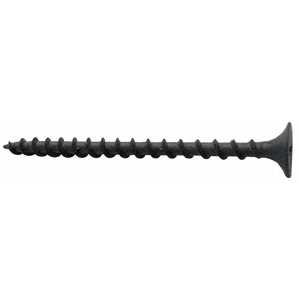 Drywall Screw, #6 x 1-1/2 in, Steel, Flat Head Phillips Drive, 500 PK