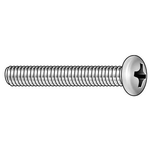 #4-40 x 11/64 in Phillips Pan Machine Screw, Black Oxide 18-8 Stainless Steel, 50 PK