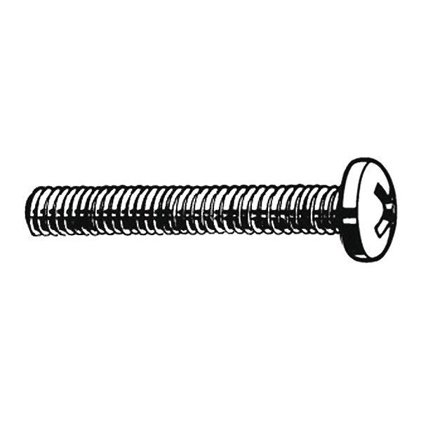 #2-56 x 7/16 in Phillips Pan Machine Screw, Plain 18-8 Stainless Steel, 100 PK