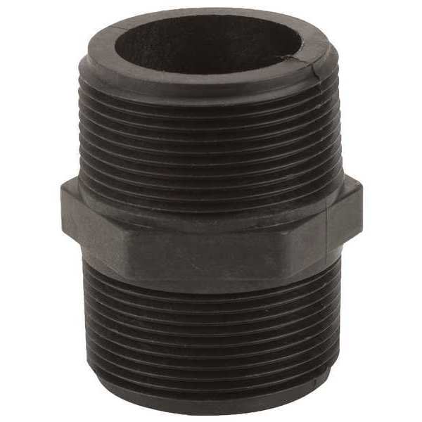 Hex Nipple, Polypropylene, 1-1/2