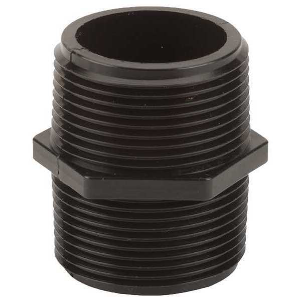 Hex Nipple, Polypropylene, 1-1/4
