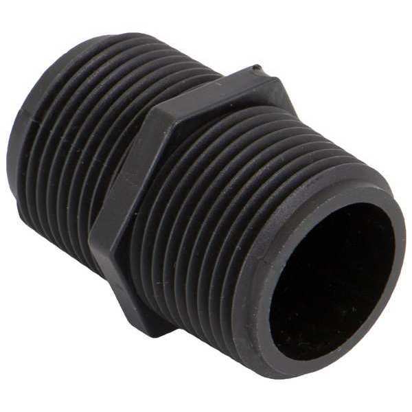 Hex Nipple, Polypropylene, 1