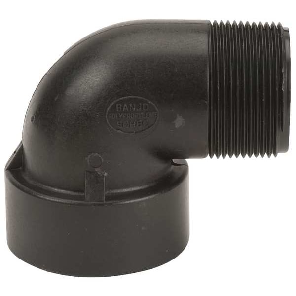 90 Degree Street Elbow, Polypropylene, 1-1/2