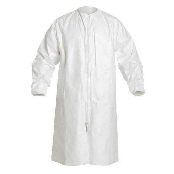 Disp. Cleanroom Coat, S, Tyvek(R), Wht, PK30
