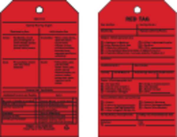 Discard Tag, 7 x 4 in., PK100