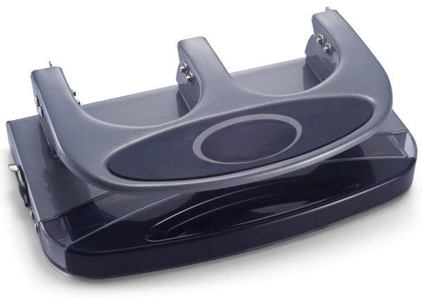 Heavy Duty Paper Punch, Three Hole, Silver