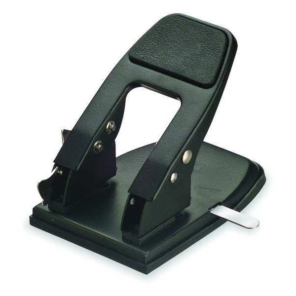 Heavy Duty Paper Punch, Two Hole, Blk