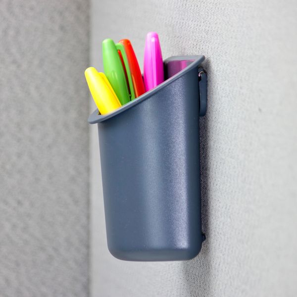 Pencil Cup, Color Gray, Material Plastic