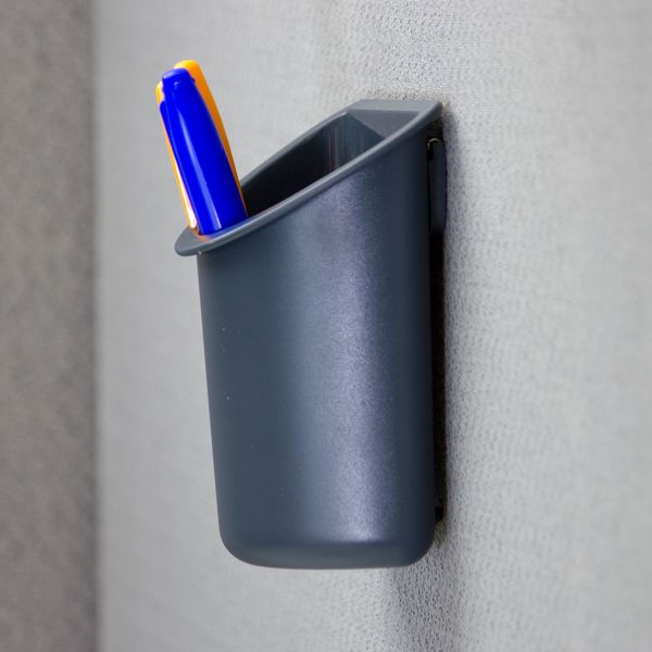 Pencil Cup, Color Gray, Material Plastic