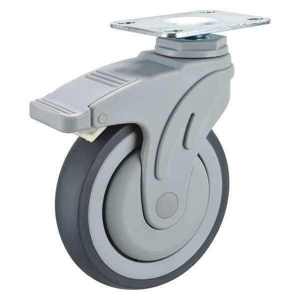 Swivel Plate Caster w/2-Position Directional Lock, 275 lb