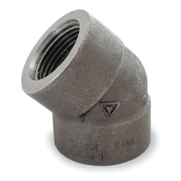 Black Forged Steel 45 Degree Elbow Class 3000
