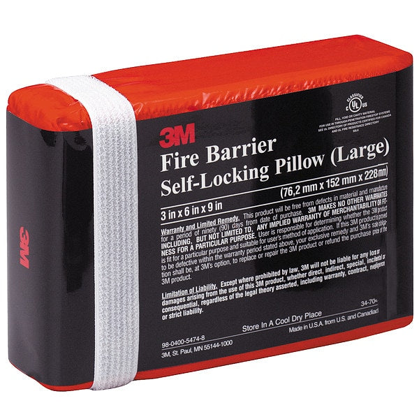 Fire Barrier Pillow, 9 In. L, 6 In. W