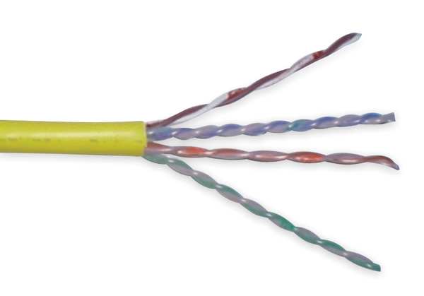Cable, Cat 6, 23 AWG, 1000 ft, Yellow