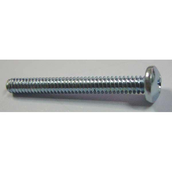 M4-0.70 x 45 mm Slotted Cheese Machine Screw, Zinc Plated Steel, 100 PK