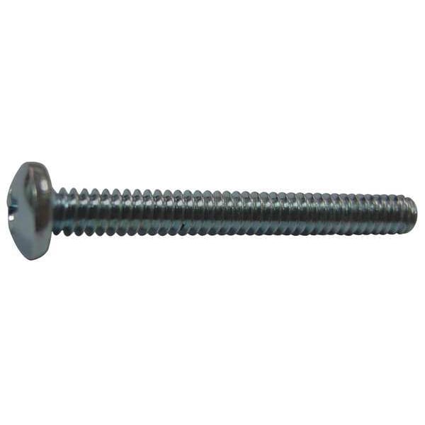 #8-32 x 1-1/2 in Phillips Pan Machine Screw, Zinc Plated Steel, 100 PK