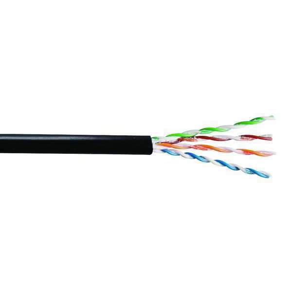 Cable, Cat 5e, 24 AWG, 100 ft, Black