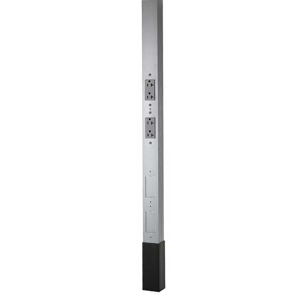 Alum Service Pole, Gray, Includes Divider