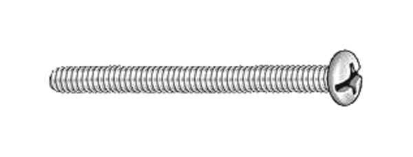 #10-24 x 6 in Combination Phillips/Slotted Round Machine Screw, Zinc Plated Steel, 100 PK