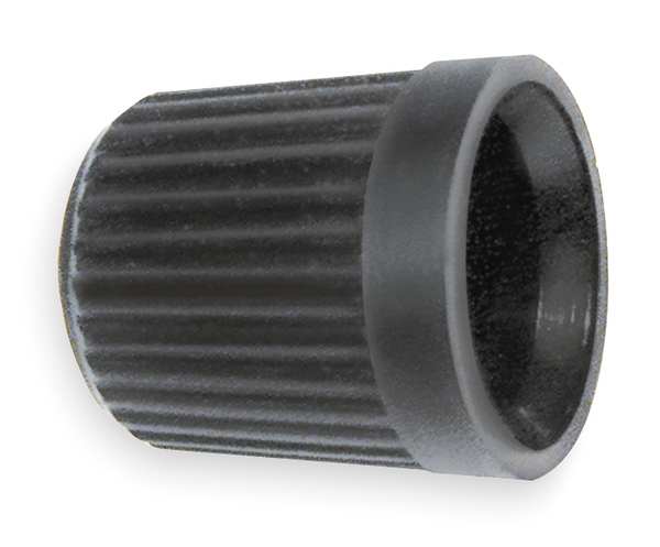 Dome Shaped V Cap, Bk, Plstc, PK100