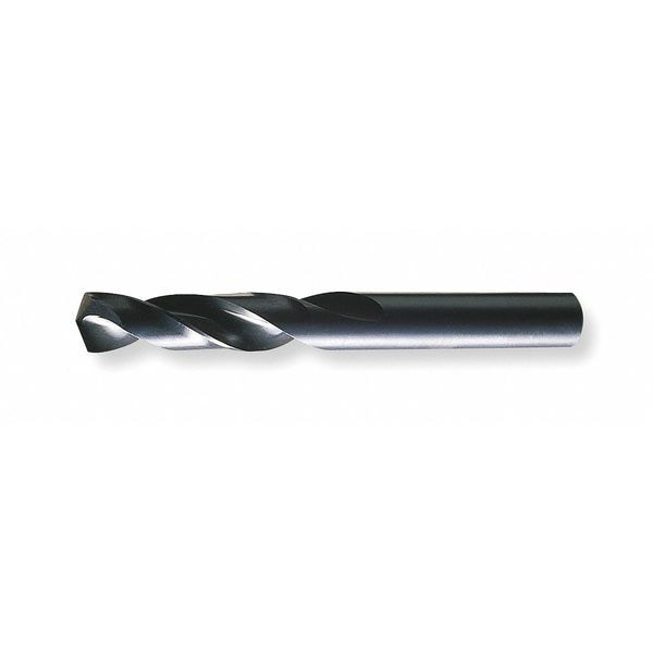Screw Machine Drill Bit, 1/4 in Size, 135  Degrees Point Angle, High Speed Steel, Straight Shank