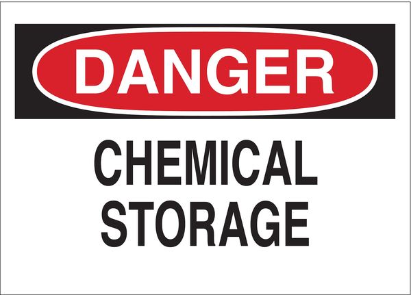 Danger Sign, 10 in H, 14 in W, Plastic, Rectangle, English, 22312