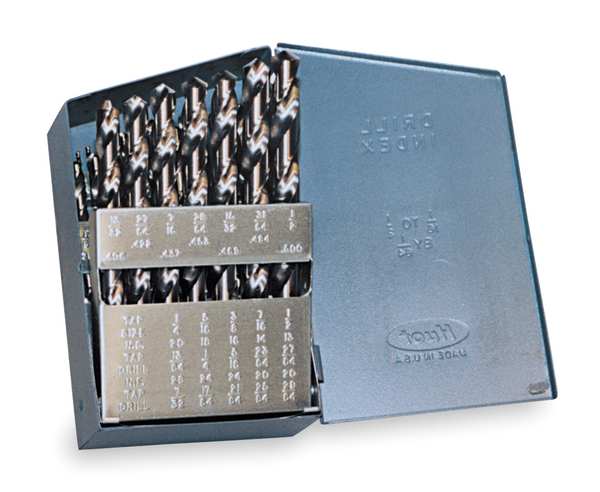 29PC 118Â° General Purpose Jobber Lengh Drill Set Chicago-Latrobe 150D Bright HSS 1/16-1/2x1/64