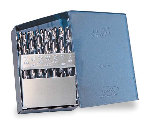 26PC 135Â° Heavy-Duty Cobalt Jobber Length Drill Set Chicago-Latrobe 550 Straw HSS-CO 8%-M42 A-Z