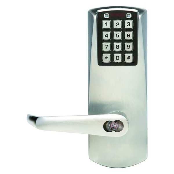 Electronic Lock, Satin Chrome, 12 Button