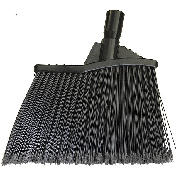 9 in Sweep Face Broom Head, Medium, Black