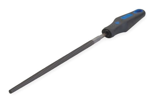Round File, Machinists, 8 In L, Ergo Handle