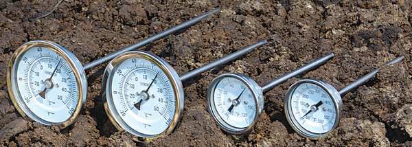 Bimetal Thermom, 2 In Dial, -20 to 120F, Accuracy: +/-1%