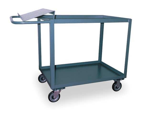 Order Picking Stock Cart, 2 Shelves, 1,400 lb