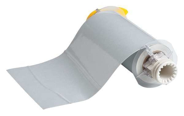 Label Tape Cartridge, Metallic Silver, Labels/Roll: Continuous