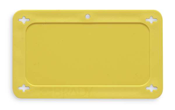 Blank Tag, 1-1/2 x 3 In, Yel, Plstc