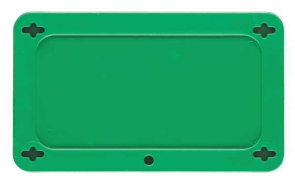 Blank Tag, 1-1/2 x 3 In, Grn, Plstc