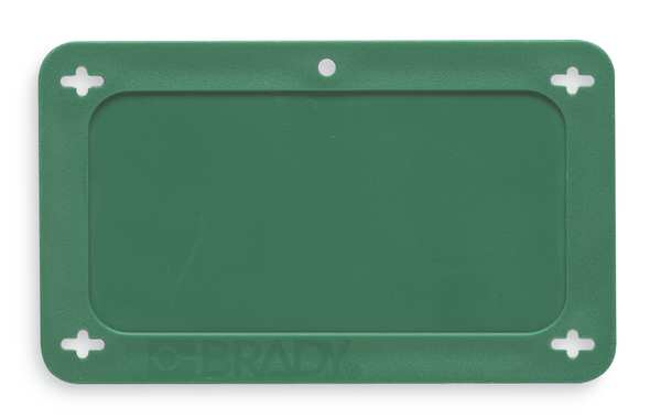 Blank Tag, 1-1/2 x 3 In, Grn, Plstc