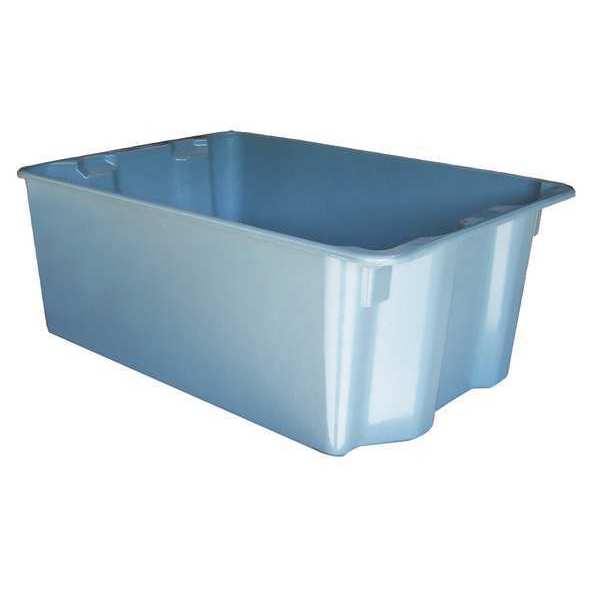 Stack & Nest Container, Gray, Fiberglass Reinforced Composite, 25 1/4 in L, 18 in W, 6 in H