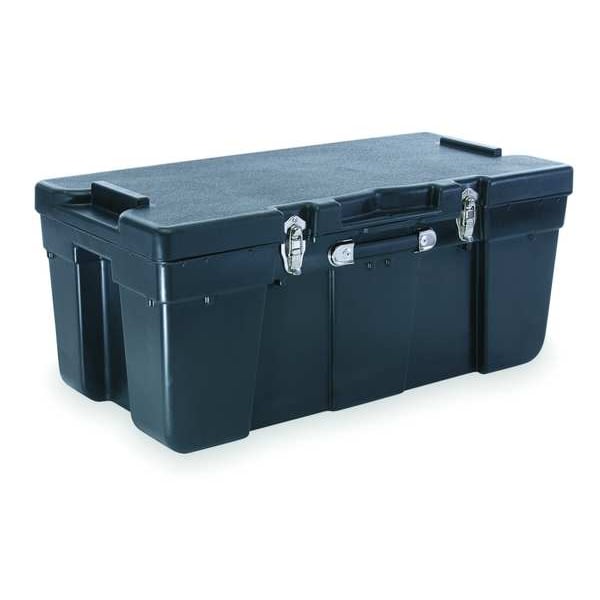 Storage Trunk, Black, Polypropylene, Steel Hinge, 32-1/2 in L, 15-3/4 in W, 13-3/4 in H