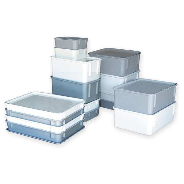 Nesting Container, Gray, Fiberglass Reinforced Composite, 11 3/4 in L, 8 3/4 in W, 4 1/8 in H