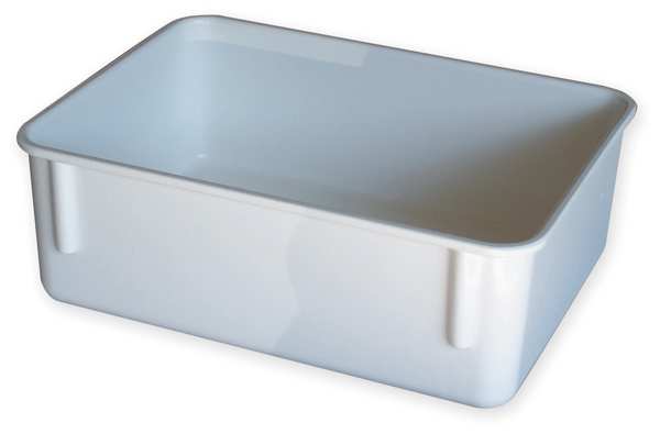Nesting Container, White, Fiberglass Reinforced Composite, 11 3/4 in L, 8 3/4 in W, 4 1/8 in H