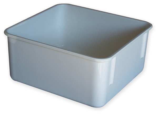 Nesting Container, White, Fiberglass Reinforced Composite, 9 3/4 in L, 9 1/4 in W, 2 1/8 in H