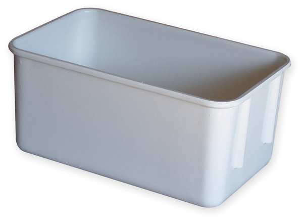 Nesting Container, White, Fiberglass Reinforced Composite, 9 3/4 in L, 6 1/8 in W, 4 1/2 in H