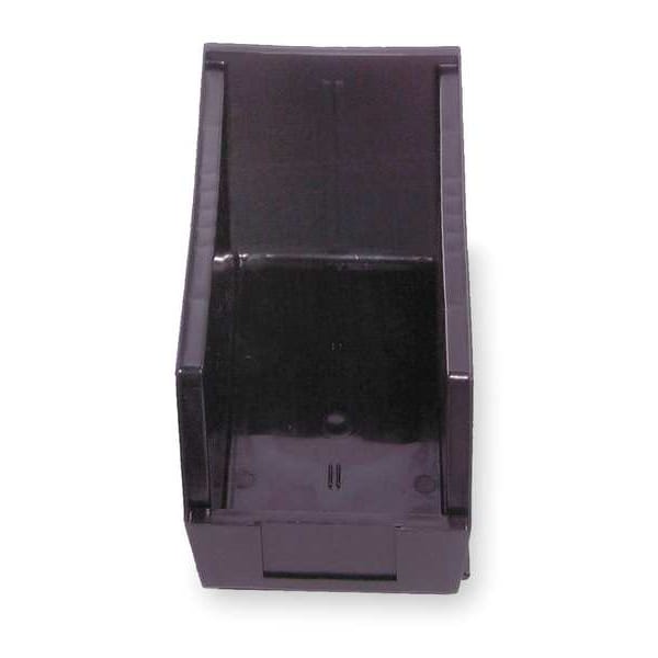 Hang & Stack Storage Bin, Black, Polypropylene/Polyethylene, 14 3/4 in L x 5 1/2 in W x 5 in H