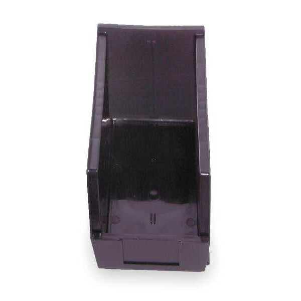 Hang & Stack Storage Bin, Black, Polypropylene/Polyethylene, 7 3/8 in L x 4 1/8 in W x 3 in H