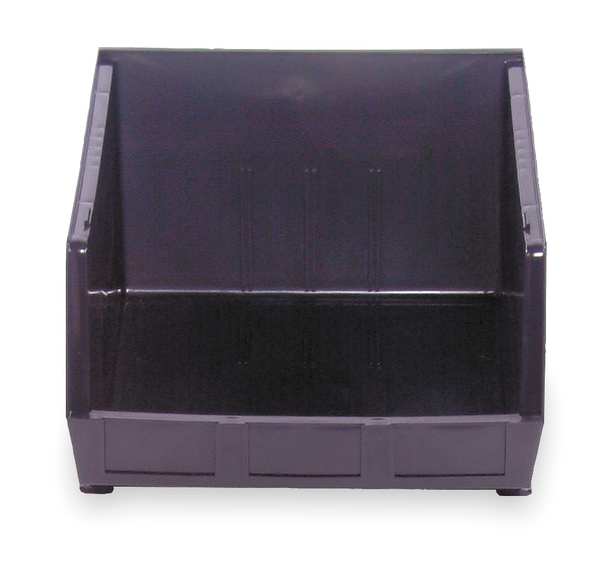 Hang & Stack Storage Bin, Black, Polypropylene/Polyethylene, 18 in L x 16 1/2 in W x 11 in H