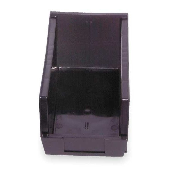 Hang & Stack Storage Bin, Black, Polypropylene/Polyethylene, 14 3/4 in L x 8 1/4 in W x 7 in H